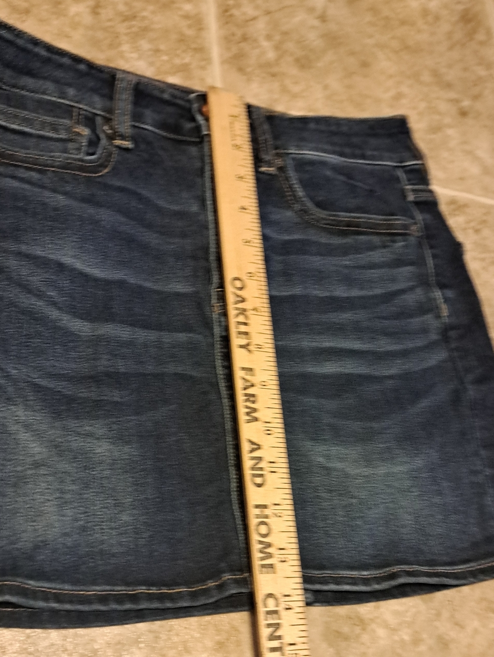 American Eagle Outfitters dark blue denim mini skirt. Size 2 Regular. - Picture 7 of 9